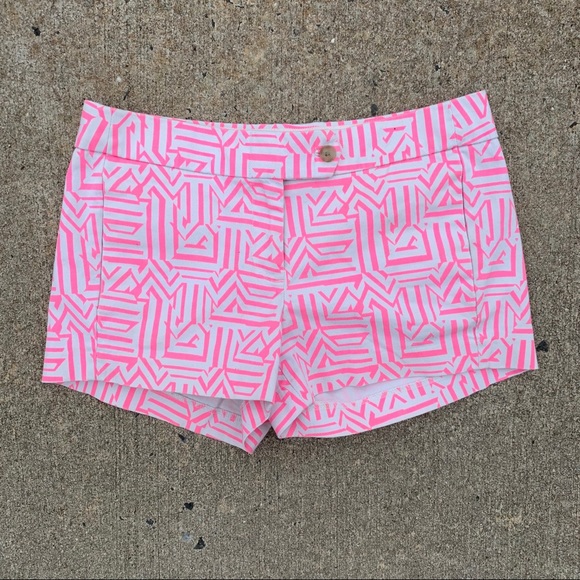 J. Crew Pink and Beige Tribal Print Shorts 2 - Picture 1 of 3